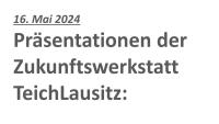 Präsentationen der Zukunftswerkstatt TeichLausitz